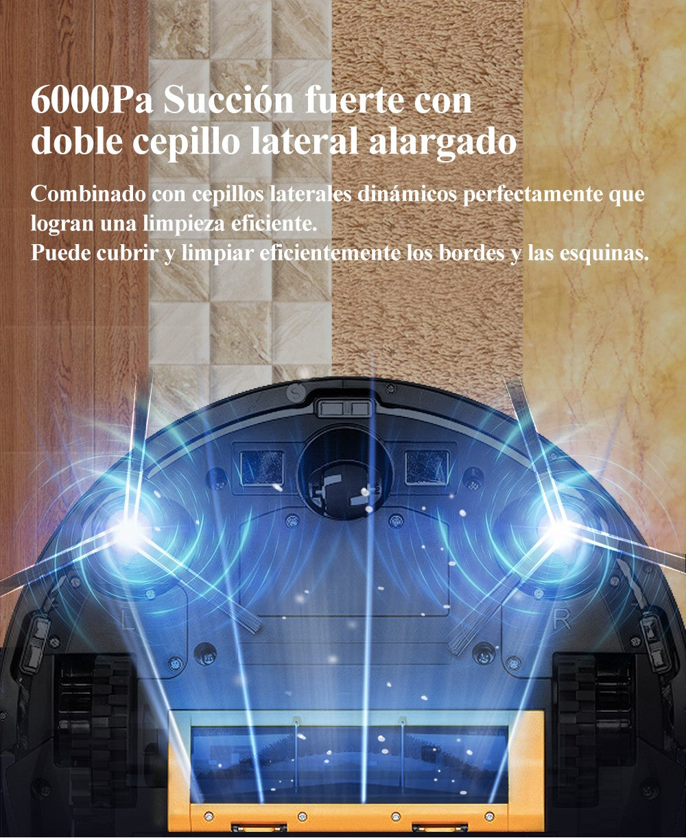 Robot aspirador ABIR X6PRO, sistema Smart Eye, aplicación No-Go Lines, línea Vir