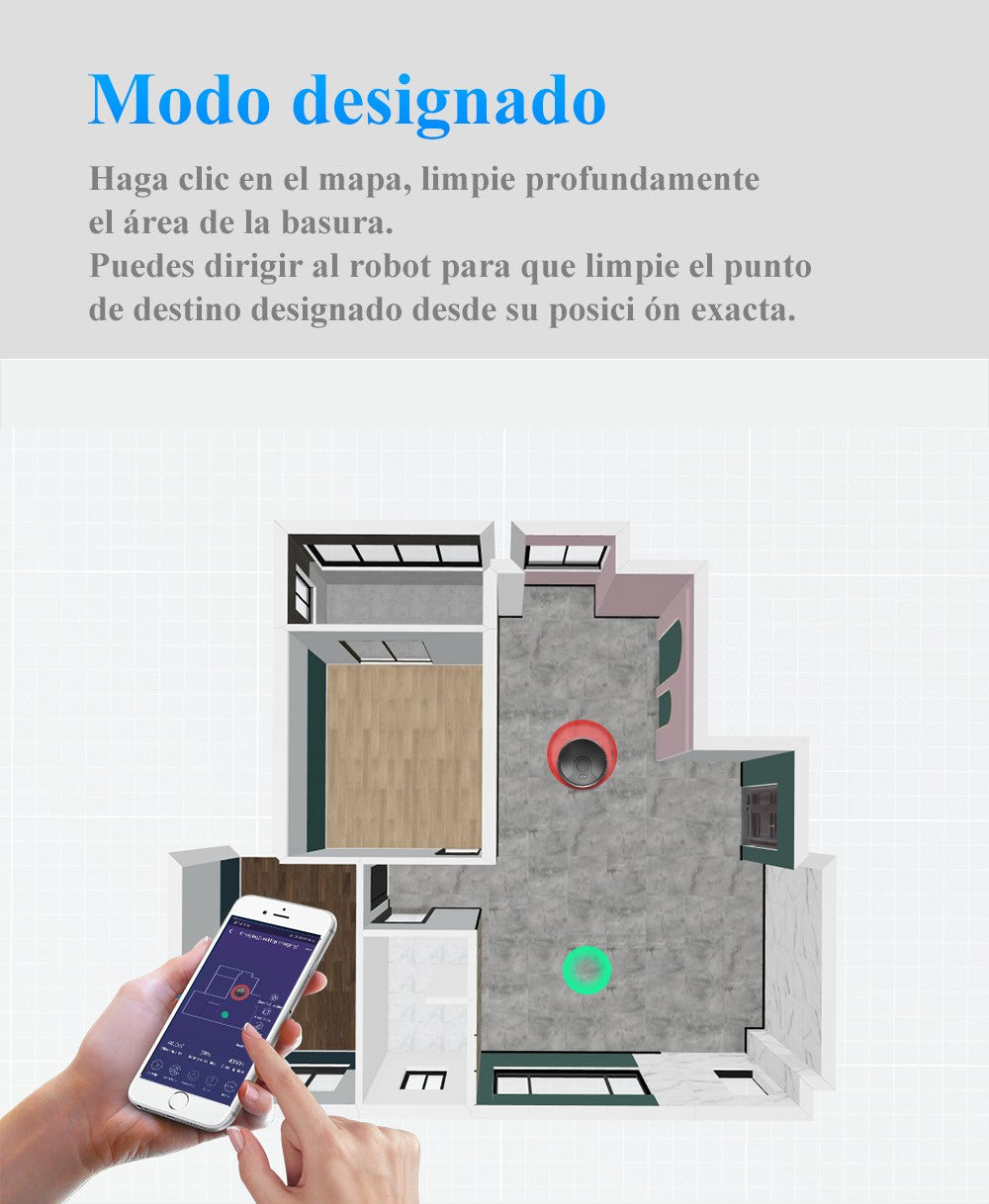 Robot aspirador ABIR X6PRO, sistema Smart Eye, aplicación No-Go Lines, línea Vir